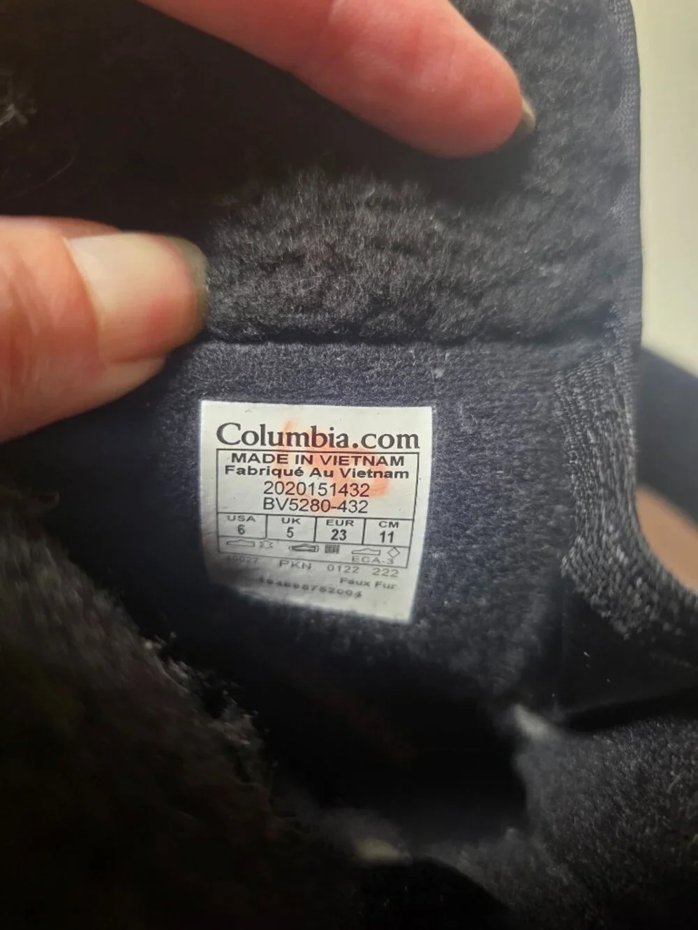Columbia Toddler Boy 400g Insulation Blue black Snow Boots size 6 NEW